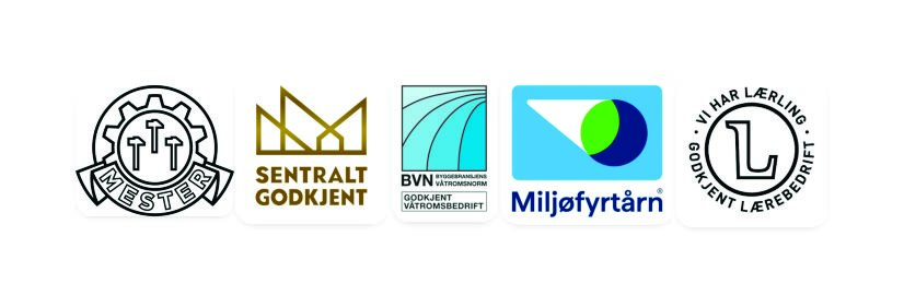 Godkjent våtromsbedrift og tilknyttede sertifiseringer